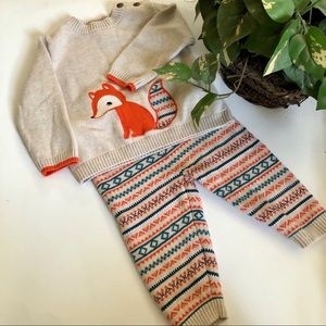 Gymboree Baby Boy Oatmeal Sweater Pants Outfit Set